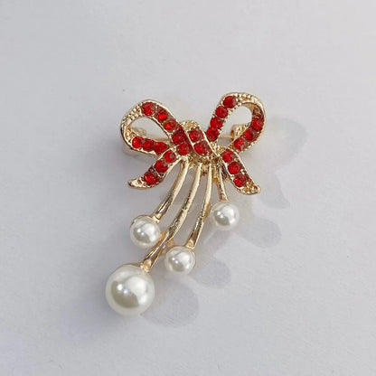 Glam Geometric Alloy Inlay Artificial Pearls Rhinestones Women'S Brooches