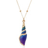 Glam Lady Beach Shell Alloy Gold Plated Women'S Pendant Necklace