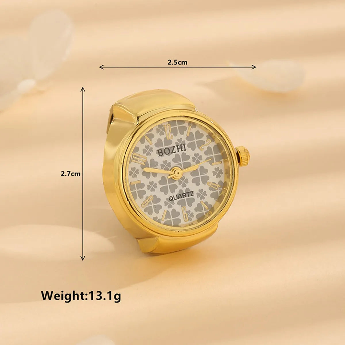 Glam Luxurious Classic Style Plaid Grid Clock Alloy Unisex Rings