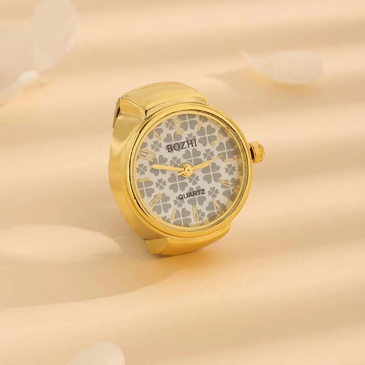 Glam Luxurious Classic Style Plaid Grid Clock Alloy Unisex Rings