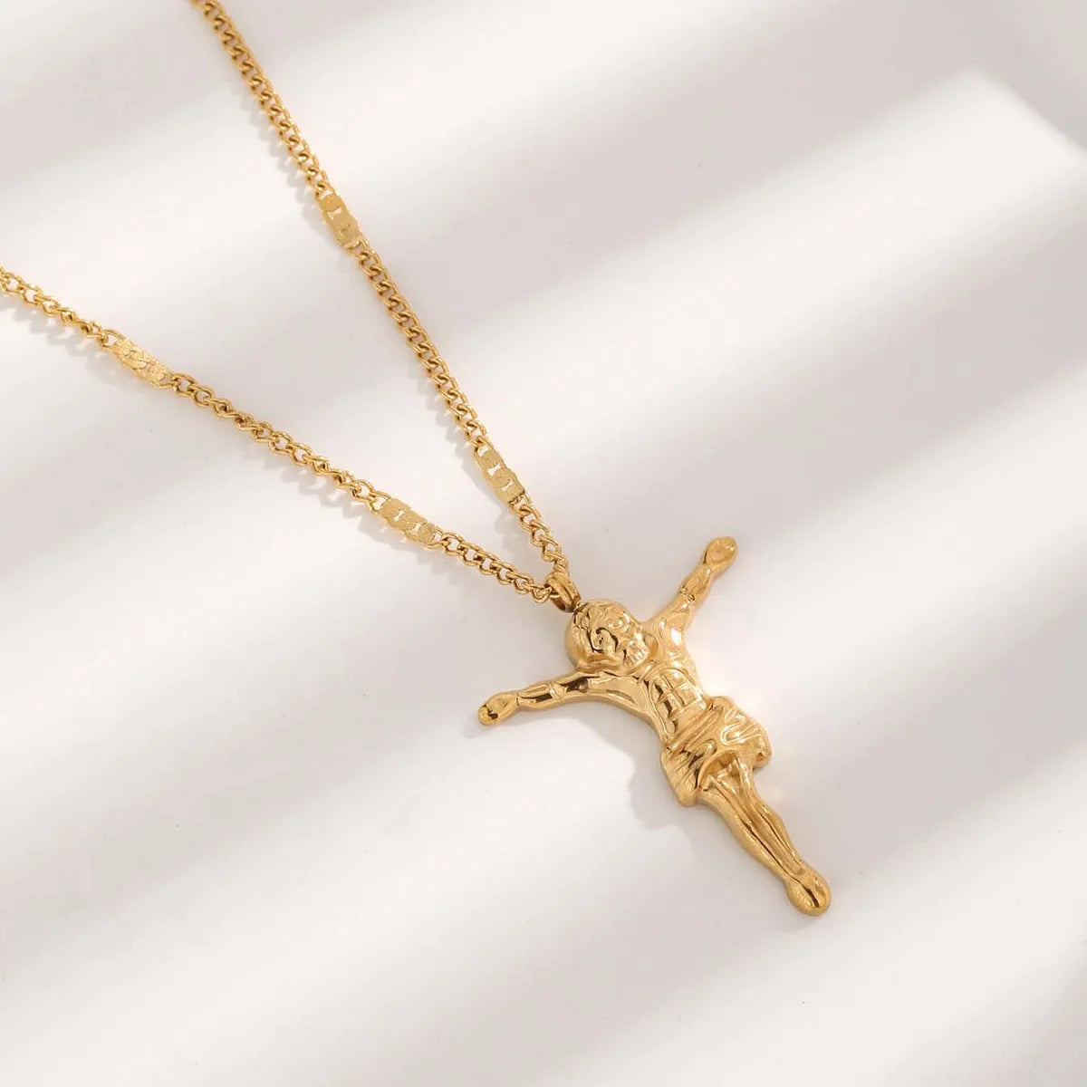 Wholesale Jewelry Glam Luxurious Human 304 Stainless Steel 18K Gold Plated Plating Pendant Necklace