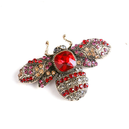 Glam Retro Bee Alloy Plating Inlay Rhinestones Unisex Brooches