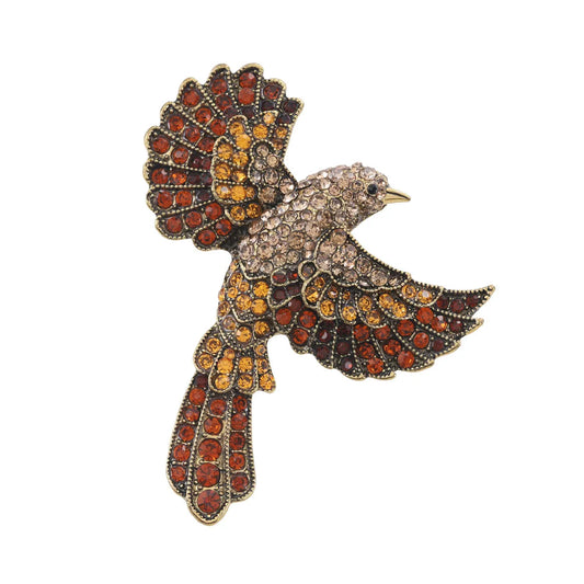 Glam Retro Bird Alloy Unisex Brooches