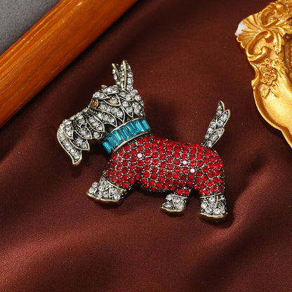 Glam Retro Dog Alloy Unisex Brooches