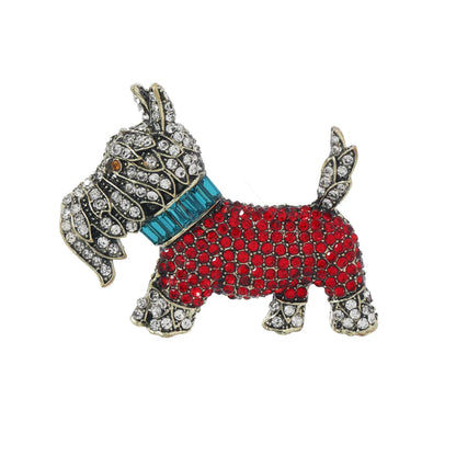 Glam Retro Dog Alloy Unisex Brooches