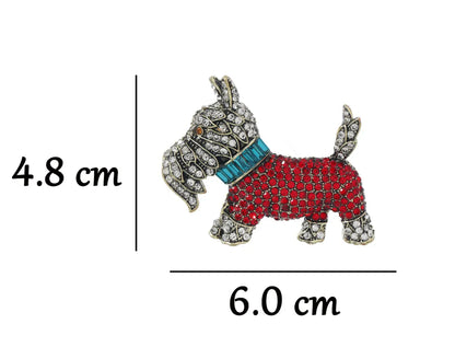 Glam Retro Dog Alloy Unisex Brooches