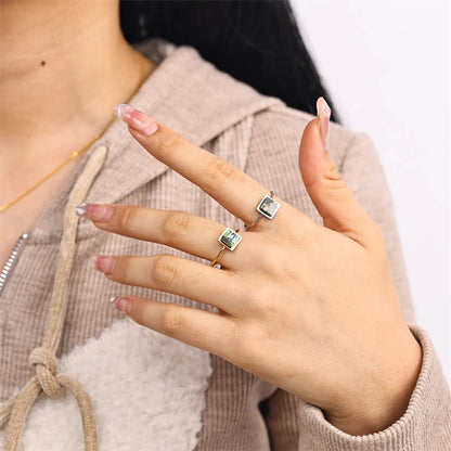 Glam Retro Lady Geometric Stainless Steel Plating Gold Plated Open Rings