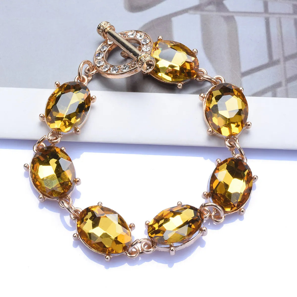 Glam Retro Oval Crystal Rhinestones Alloy Wholesale Bracelets Necklace