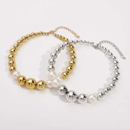 Glam Round CCB Imitation Pearl Wholesale