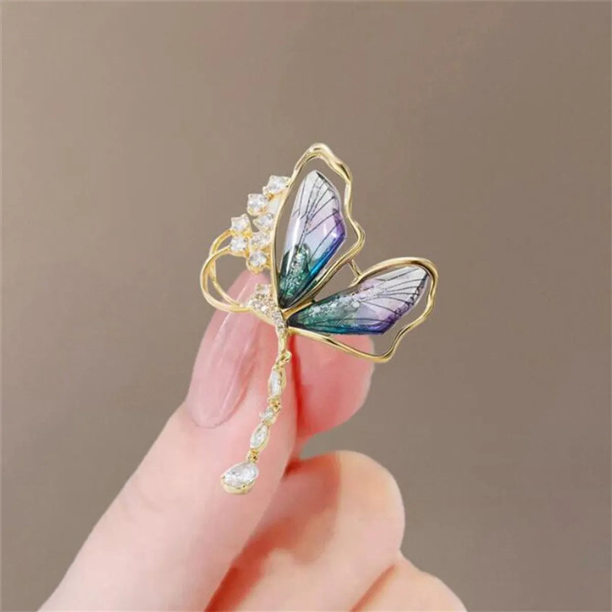 Glam Shiny Butterfly Bird Alloy Plating Inlay Artificial Pearls Rhinestones Unisex Brooches