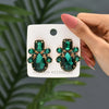 Glam Shiny Water Droplets Copper Alloy Inlay Glass Women'S Ear Studs