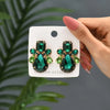 Glam Shiny Water Droplets Copper Alloy Inlay Glass Women'S Ear Studs