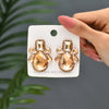 Glam Shiny Water Droplets Copper Alloy Inlay Glass Women'S Ear Studs