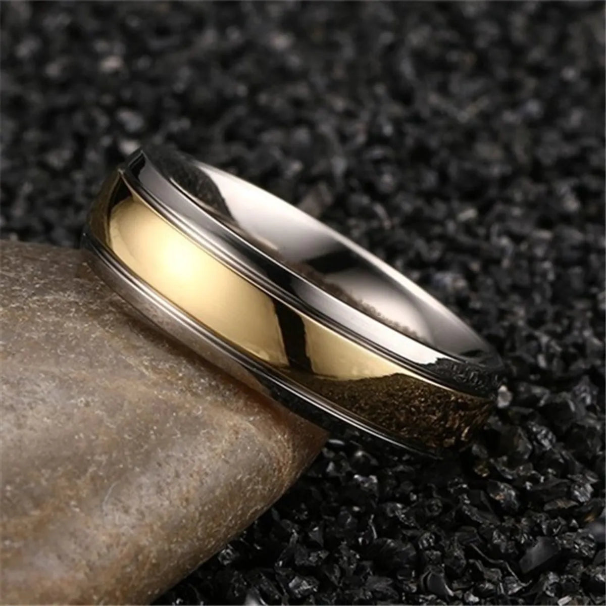 Glam Simple Style Solid Color Stainless Steel Inlay Artificial Gemstones Rings