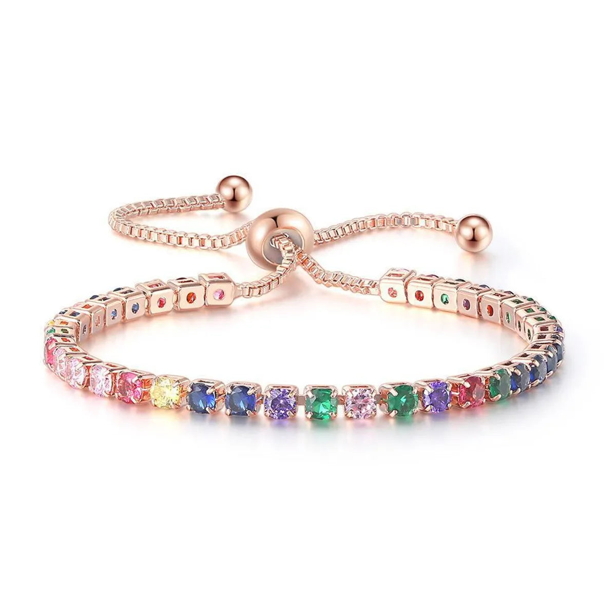 Glam Square Alloy Plating Zircon Women'S Bracelets