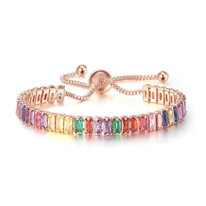 Glam Square Alloy Plating Zircon Women'S Bracelets