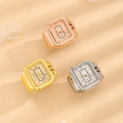 Glam Vacation Simple Style Solid Color Alloy Unisex Rings