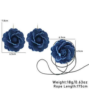 Glam Vintage Style Artistic Flower Alloy Cloth Women'S Jewelry Set