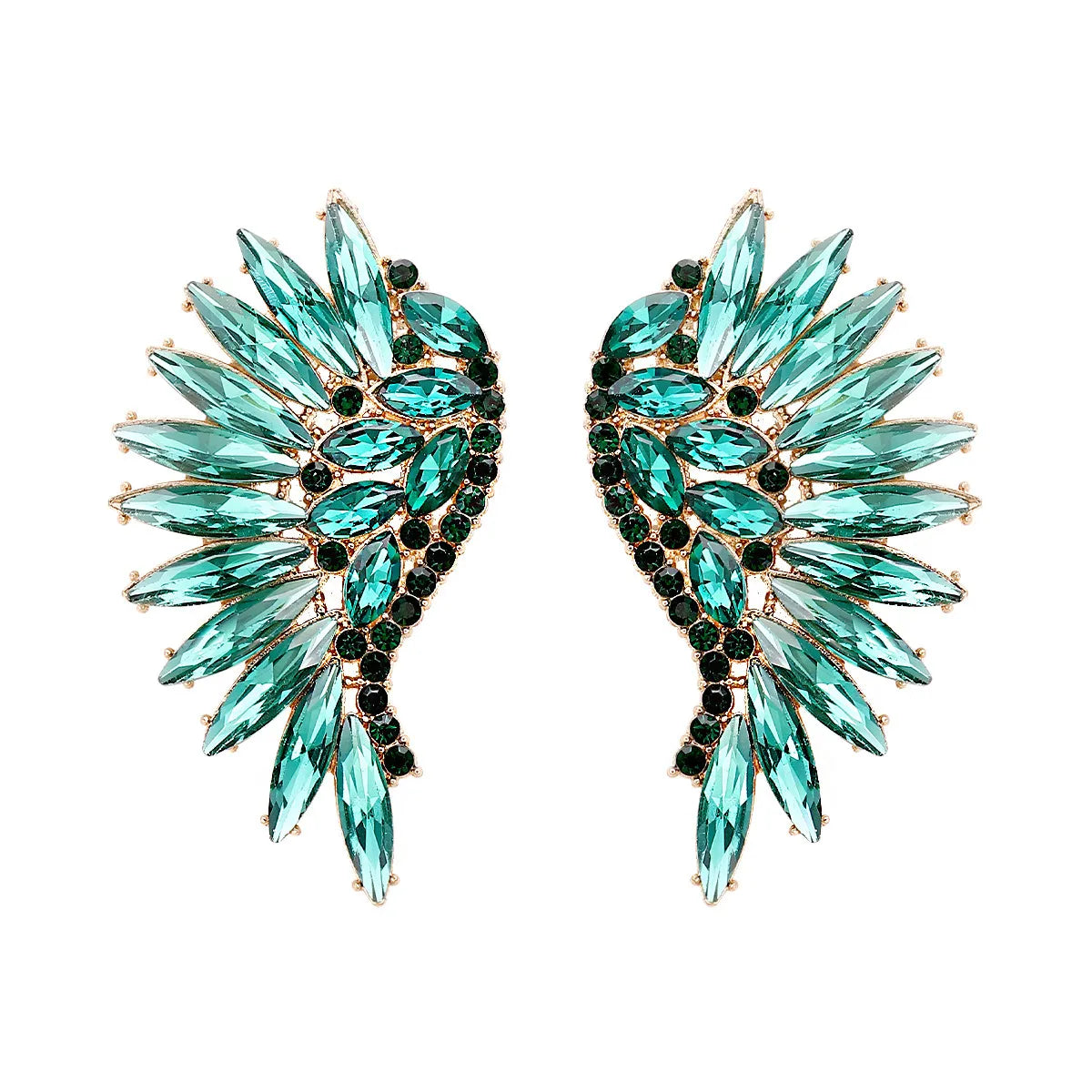 Glam Wings Alloy Inlay Rhinestones Women's Ear Studs 1 Pair