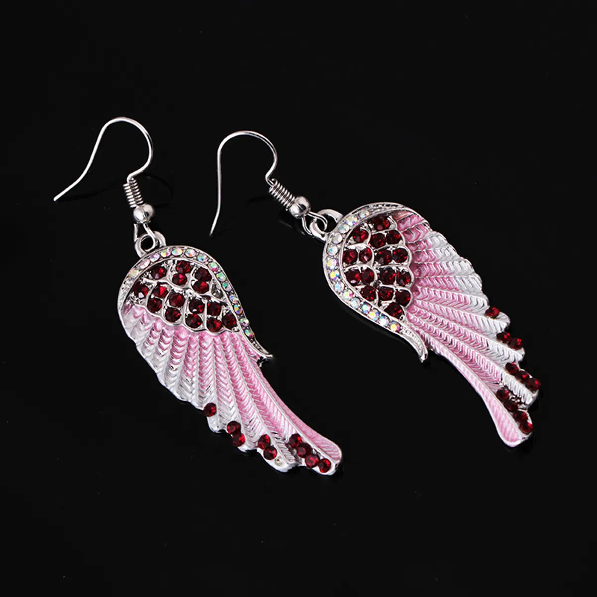 Glam Wings Alloy Plating Inlay Artificial Diamond Women'S Earrings Necklace