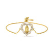 Gold-Plated Micro Inlaid Zirconium Cross Virgin Mary Drawstring Adjustable Bracelet