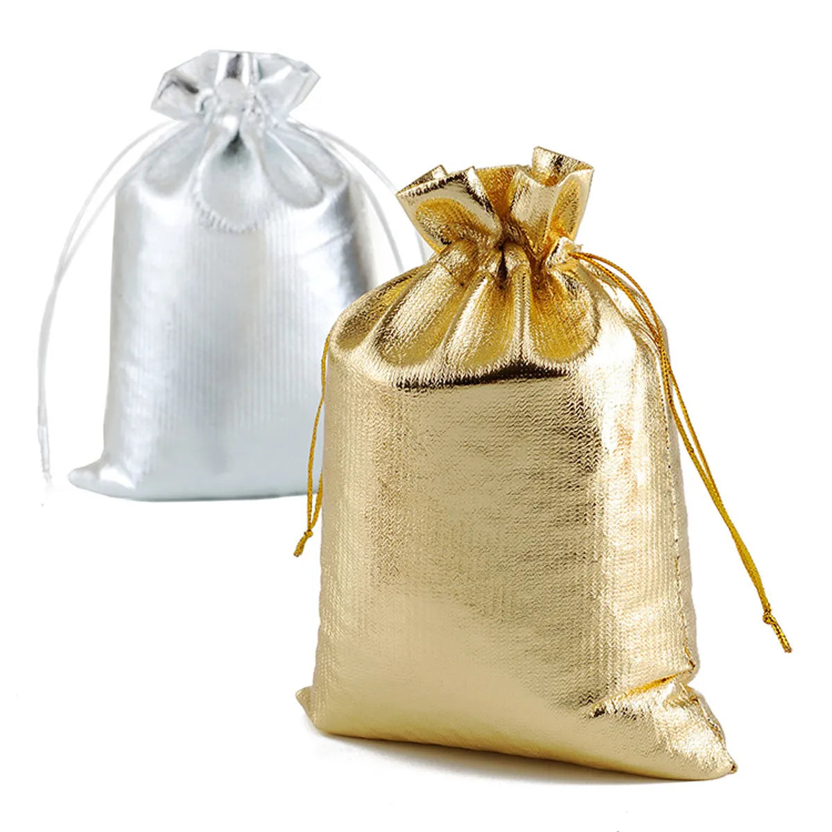 Gold Silver Drawstring Beam Mouth Cloth Packaging Jewelry Gift Bag