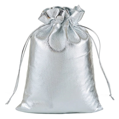 Gold Silver Drawstring Beam Mouth Cloth Packaging Jewelry Gift Bag