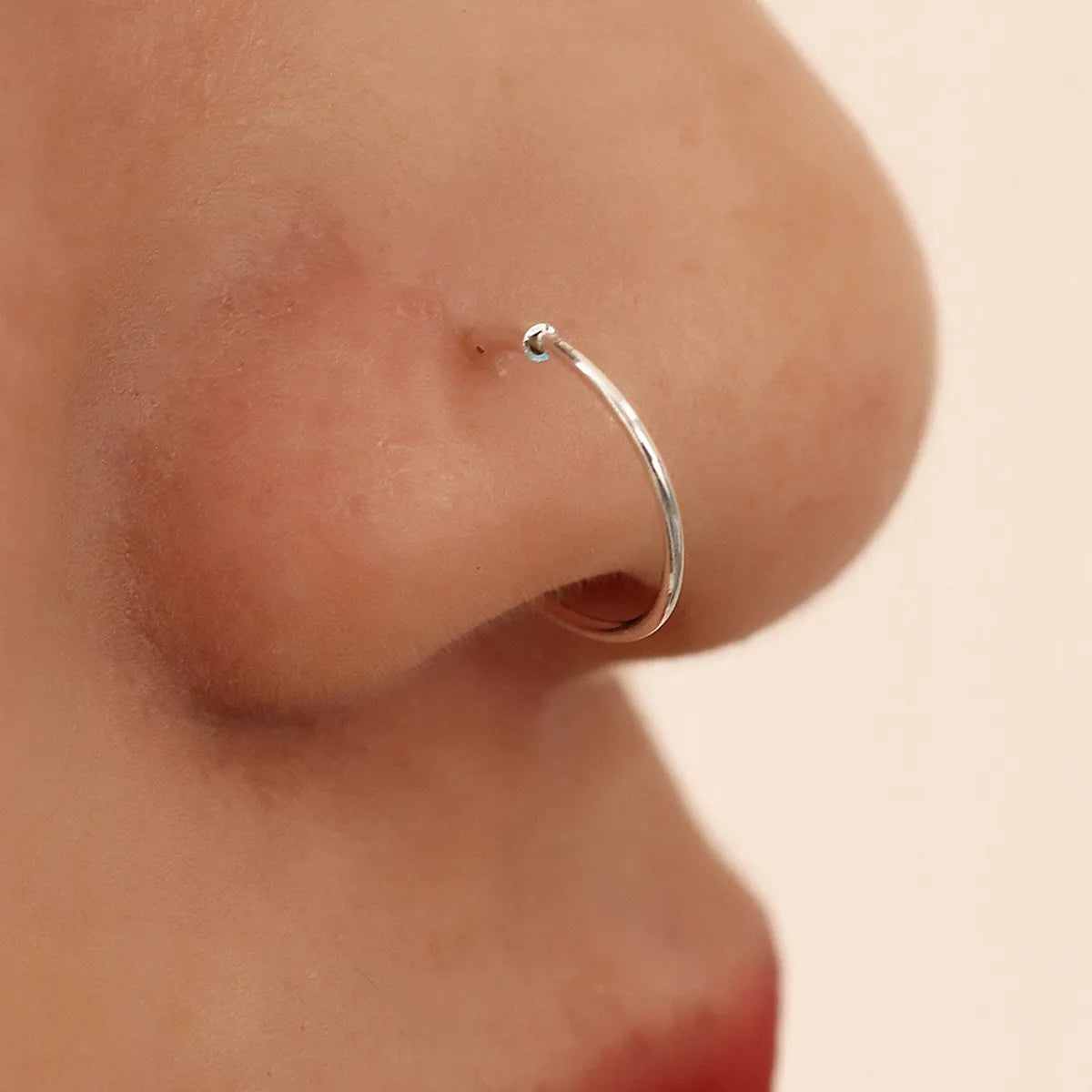 Geometric Metal Plating Nose Ring