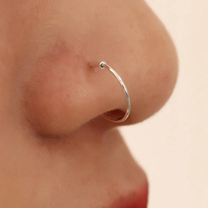 Geometric Metal Plating Nose Ring