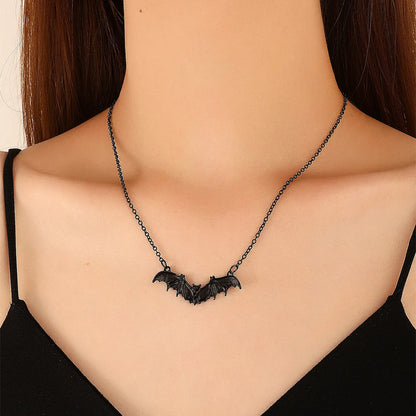 Gothic Bat Alloy Halloween Women'S Necklace