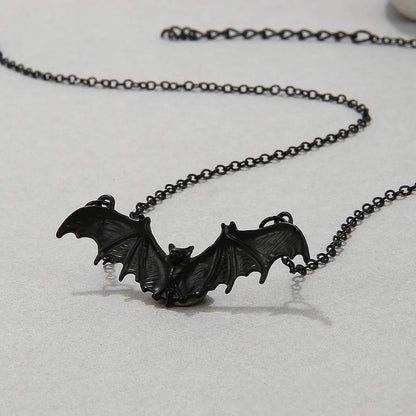 Gothic Bat Alloy Halloween Women'S Necklace