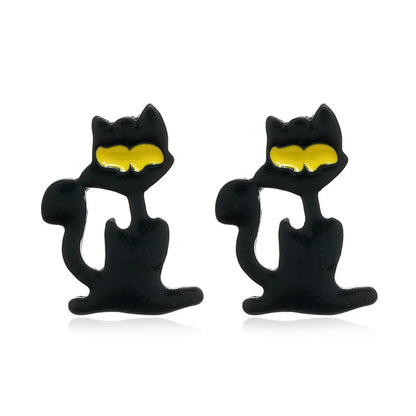 Gothic Cat Spider Alloy Women'S Drop Earrings 1 Pair