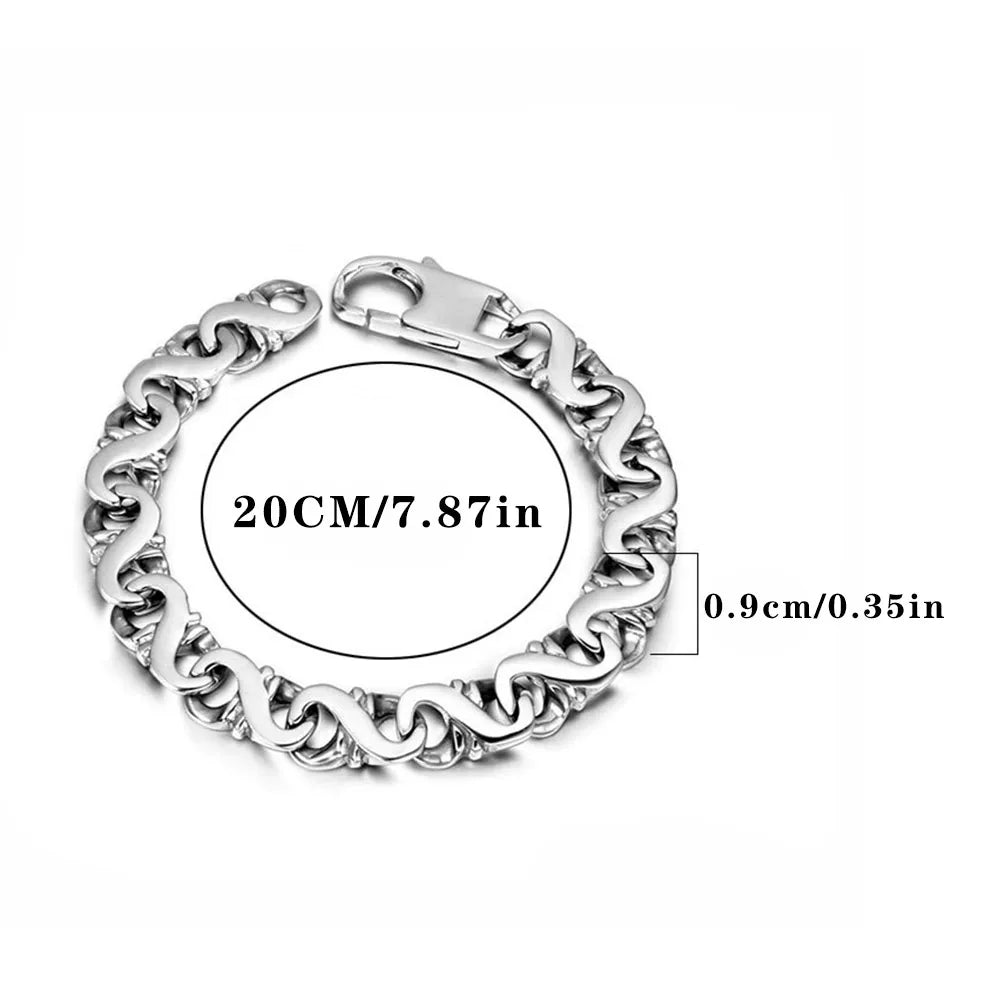 Gothic Cool Style Solid Color 304 Stainless Steel Men'S Bracelets