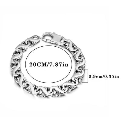 Gothic Cool Style Solid Color 304 Stainless Steel Men'S Bracelets