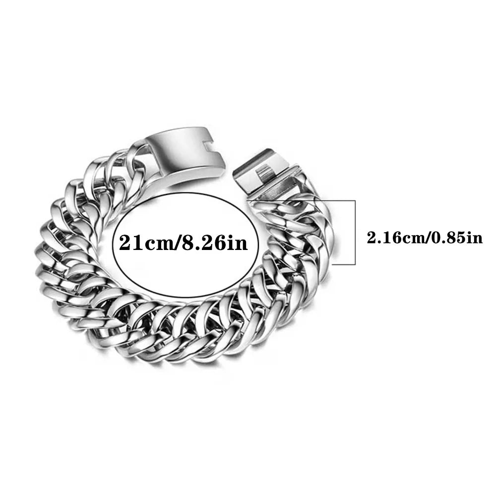 Gothic Cool Style Solid Color 304 Stainless Steel Men'S Bracelets