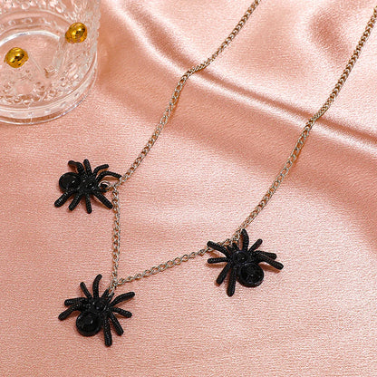 Gothic Cool Style Spider Alloy Wholesale Necklace