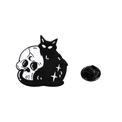 Gothic Funny Cat Alloy Unisex Brooches