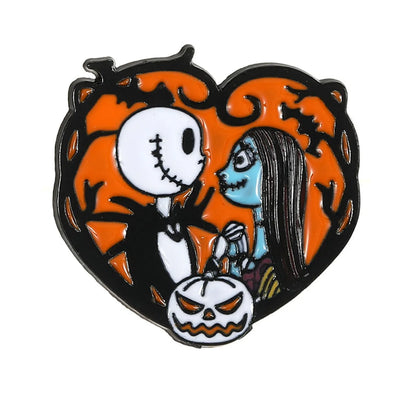 Gothic Funny Pumpkin Ghost Alloy Stamping Stoving Varnish Plating Unisex Brooches