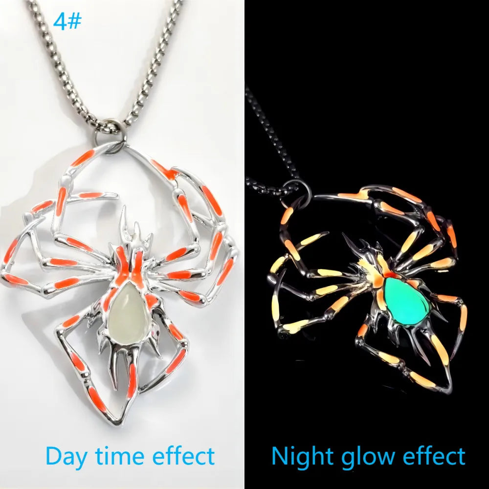 Gothic Funny Spider Alloy Titanium Steel Halloween Unisex Pendant Necklace