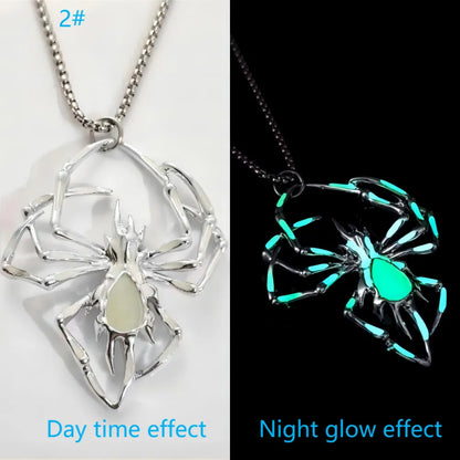 Gothic Funny Spider Alloy Titanium Steel Halloween Unisex Pendant Necklace