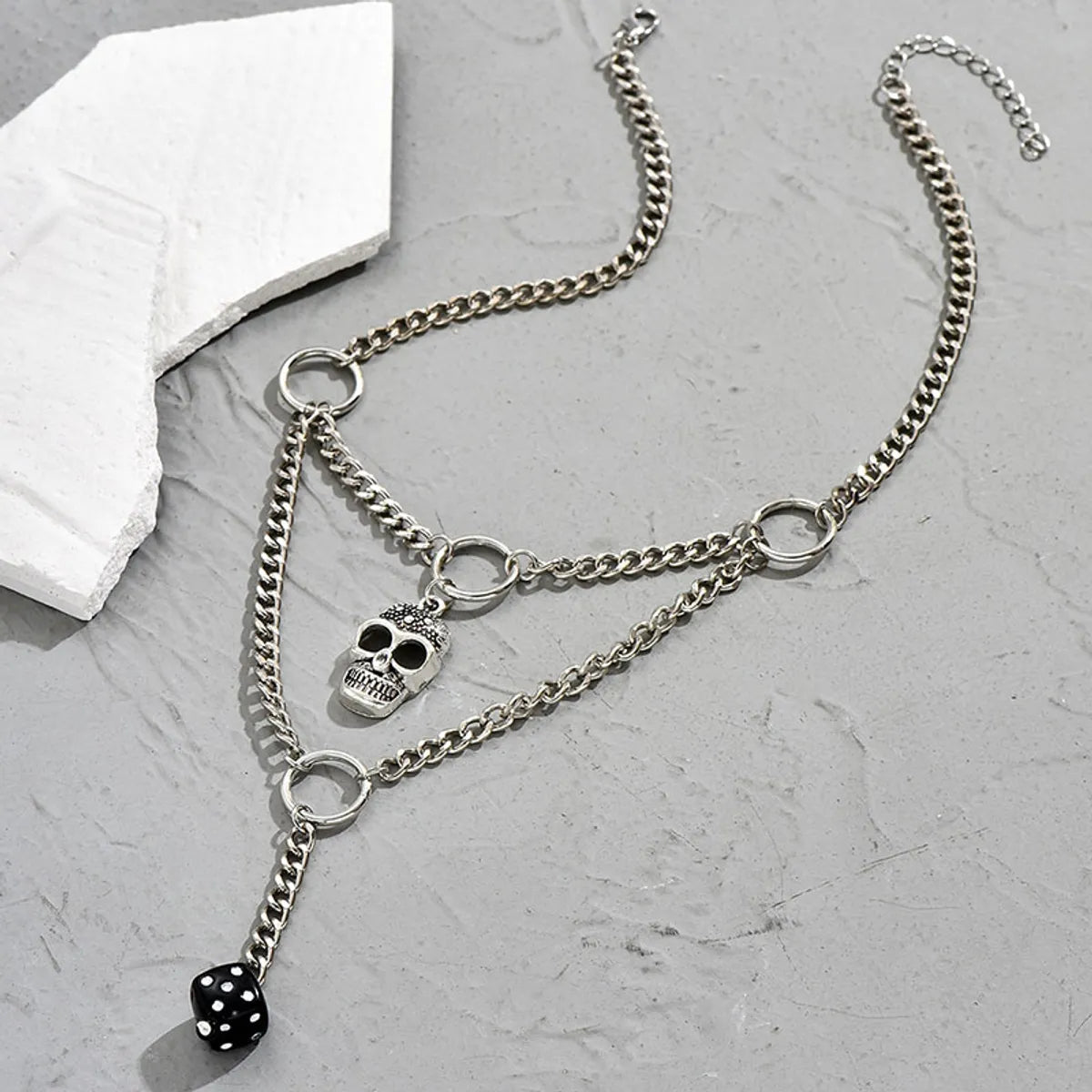 Gothic Geometric Skull Alloy Plating Women's Pendant Necklace