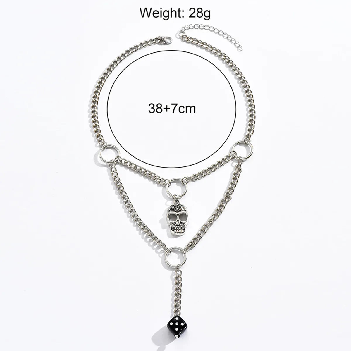 Gothic Geometric Skull Alloy Plating Women's Pendant Necklace