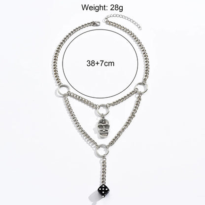 Gothic Geometric Skull Alloy Plating Women's Pendant Necklace