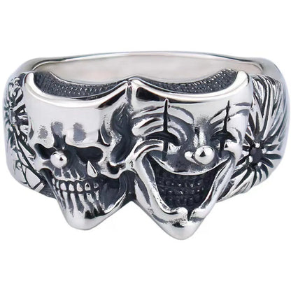 Gothic Hip-Hop Retro Clown Zinc Alloy Plating Men'S Open Rings