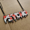 Gothic Letter Blood Arylic Aluminum Women'S Necklace