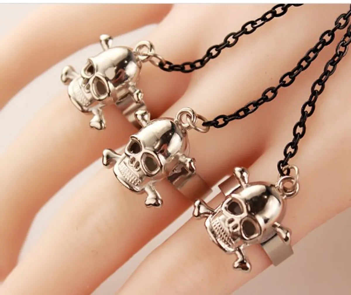 Gothic Punk Animal Skull Pu Leather Alloy Wholesale Bracelets