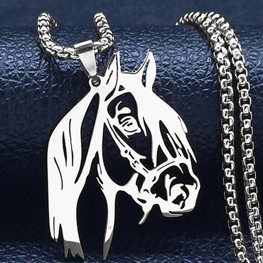 Gothic Punk British Style Animal 304 Stainless Steel Hollow Out Gold Plated Unisex Pendant Necklace