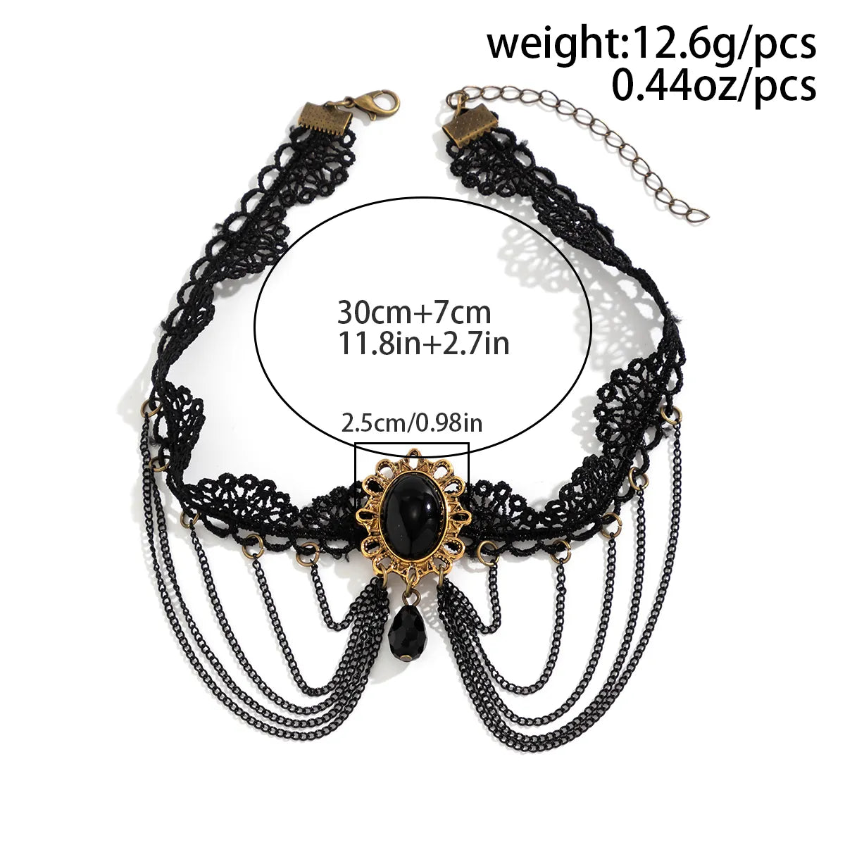 Gothic Retro Geometric Alloy Iron Lace Hollow Out Women's Choker