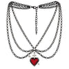 Gothic Retro Heart Shape Iron Wholesale Layered Necklaces