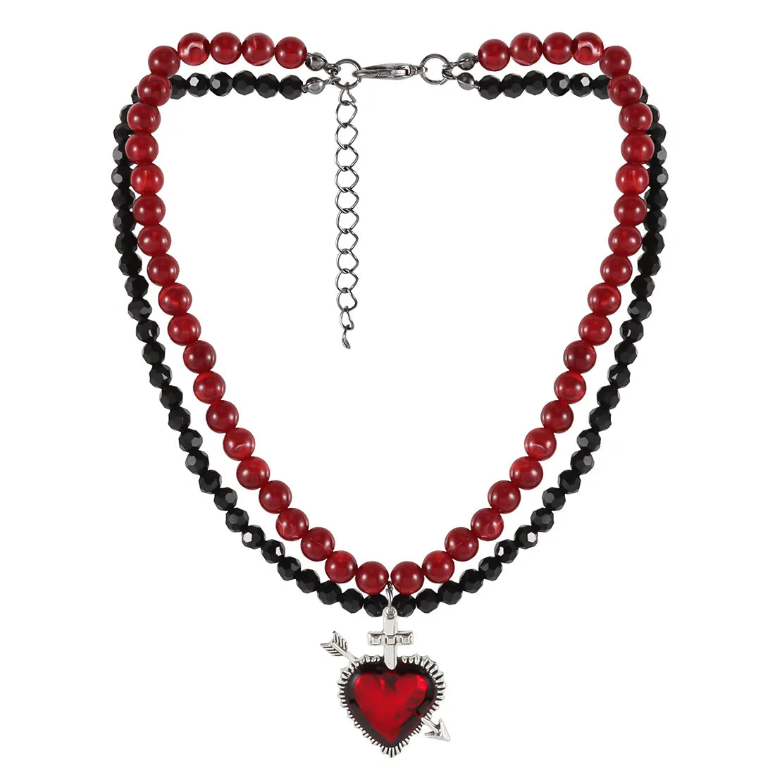 Gothic Retro Heart Shape Plastic Wholesale Pendant Necklace